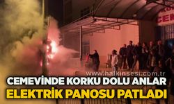 Cemevinde korku dolu anlar: Elektrik panosu patladı