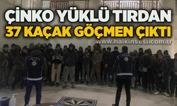 Çinko yüklü tırdan 37 kaçak göçmen çıktı