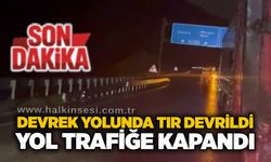 Devrek yolunda tır devrildi: Yol trafiğe kapandı