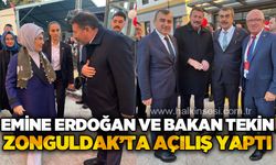 Emine Erdoğan ve Bakan Yusuf Tekin Zonguldak'ta açılışa katıldı