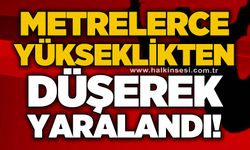 Metrelerce yükseklikten düşerek yaralandı