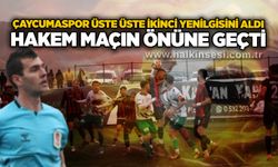 Çaycumaspor üste üste ikinci yenilgisini aldı...Hakem maçın önüne geçti