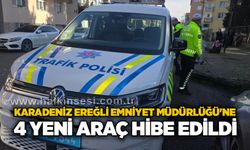 Karadeniz Ereğli Emniyet Müdürlüğü'ne 4 yeni araç hibe edildi