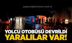 Yolcu otobüsü devrildi: Yaralılar var!