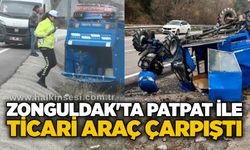 Zonguldak'ta patpat ile ticari araç çarpıştı