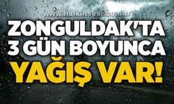 Zonguldak'ta 3 gün boyunca yağış var!