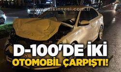 D-100’de iki otomobil çarpıştı