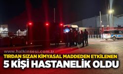 Tırdan sızan kimyasal maddeden etkilenen 5 kişi hastanelik oldu