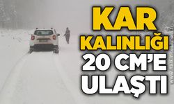 Kar kalınlığı 20 santimetreye ulaştı