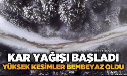 Kar yağışı başladı: Yüksek kesimleri beyaza büründü