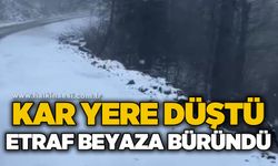 Kar yere düştü: Etraf beyaza büründü