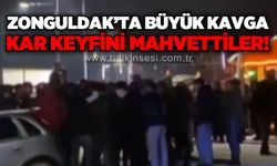 Zonguldak'ta büyük kavga: Kar eğlencesini mahvettiler!