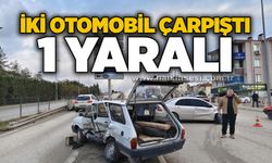 İki otomobil çarpıştı: 1 yaralı