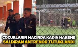 Çocukların maçında kadın hakeme saldıran antrenör tutuklandı