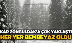 Kar Zonguldak'a çok yaklaştı: Her yer bembeyaz oldu