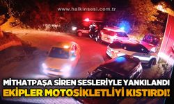 Mithatpaşa siren sesleriyle yankılandı: Ekipler motosikletliyi kıstırdı!