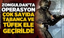 Zonguldak’ta operasyon! Çok sayıda tabanca ve tüfek ele geçirildi
