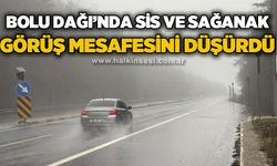 Bolu Dağı'nda sis ve sağanak sebebiyle görüş mesafesi 30 metreye düştü