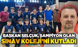 Başkan Selçuk Şeker, şampiyon olan Sınav Koleji'ni kutladı...