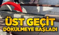 Üst geçit dökülmeye başladı