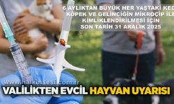 Valilikten evcil hayvan uyarısı