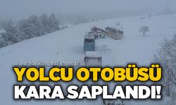 Yolcu otobüsü kara saplandı