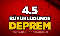 4.5 büyüklüğünde deprem