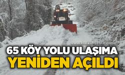 65 köy yolu ulaşıma yeniden açıldı