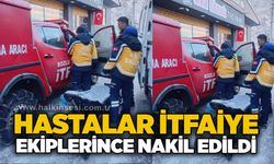 Hastalar itfaiye ekiplerince nakil edildi
