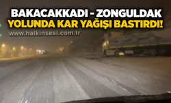 Bakacakkadı - Zonguldak yolunda kar yağışı bastırdı!