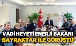 Vadi heyeti Enerji Bakanı Alparslan Bayraktar ile görüştü