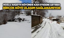 Kozlu Akşeyh köyünde kar etkisini artırdı:Birçok köye ulaşım sağlanamıyor