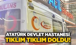 Atatürk Devlet Hastanesi tıklım tıklım doldu!