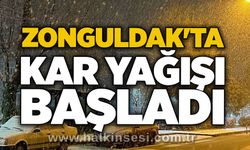 Zonguldak'ta kar yağışı başladı
