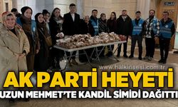 AK Parti heyeti Uzun Mehmet'te kandil simidi dağıttı
