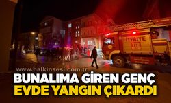 Bunalıma giren genç evde yangın çıkardı