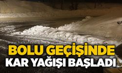 Bolu geçişinde kar yağışı başladı