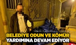Belediye odun ve kömür yardımına devam ediyor