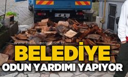 Belediye odun yardımı yapıyor