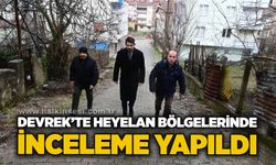 Devrek’te heyelan bölgelerinde inceleme yapıldı