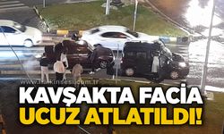 Kavşakta facia ucuz atlatıldı!