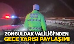 Zonguldak Valiliği’nden gece yarısı paylaşımı