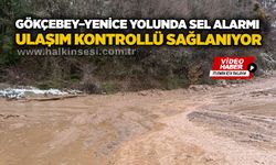 Gökçebey–Yenice yolunda sel alarmı: Ulaşım kontrollü sağlanıyor