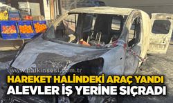 Hareket halindeki araç yandı, alevler iş yerine sıçradı