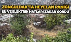 Zonguldak’ta heyelan paniği: Su ve elektrik hatları zarar gördü