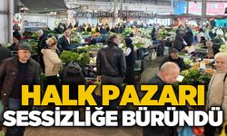 Halk pazarı sessizliğe büründü