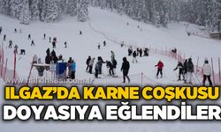 Ilgaz Dağı'nda karne coşkusu: Doyasıya eğlendiler