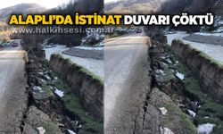 Alaplı’da istinat duvarı çöktü