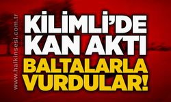 Kilimli’de kan aktı: Baltalarla vurdular!