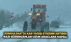 Zonguldak’ta kar yağışı etkisini artırdı: Bazı güzergâhlar uzun araçlara kapalı
